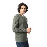 V-Neck Fog Knitted Pullover - Red Circle