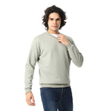 V-Neck Fog Knitted Pullover - Red Circle