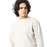 V-Neck Fog Knitted Pullover - Red Circle