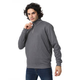 Knitted Zipped Sweatshirt - Red Circle