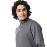 Knitted Zipped Sweatshirt - Red Circle