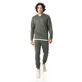 Casual Knitted Comfy Tracksuit Set - Red Circle