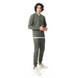 Casual Knitted Comfy Tracksuit Set - Red Circle