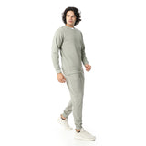 Casual Knitted Comfy Tracksuit Set - Red Circle