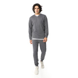 Casual Knitted Comfy Tracksuit Set - Red Circle