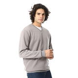 Plain Casual Fossil Sweatshirt - Red Circle