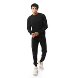 Crew Neck With Elastic Ankle Tracksuit Set - Red Circle