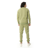 Crew Neck With Elastic Ankle Tracksuit Set - Red Circle