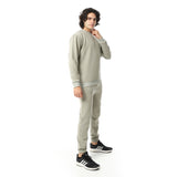 Crew Neck With Elastic Ankle Tracksuit Set - Red Circle