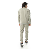 Crew Neck With Elastic Ankle Tracksuit Set - Red Circle