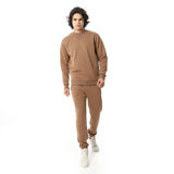 Crew Neck With Elastic Ankle Tracksuit Set - Red Circle