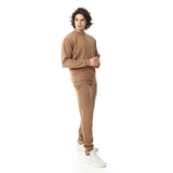 Crew Neck With Elastic Ankle Tracksuit Set - Red Circle