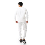 Crew Neck With Elastic Ankle Tracksuit Set - Red Circle