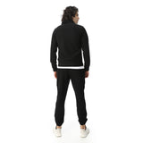 Zipped Neck Casual Tracksuit Set - Red Circle