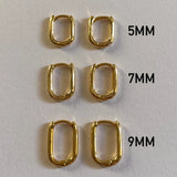 Medium Squared Hoops - Shimmer Jewels