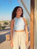 Ribbed Crop Top - Farah Wagdy