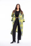 Checkered Wool Coat - Zola