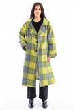 Checkered Wool Coat - Zola