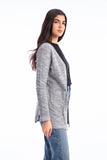 Knitted Pattern Cardigan With Side Pockets - Kady