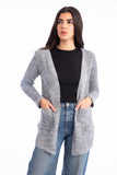 Knitted Pattern Cardigan With Side Pockets - Kady