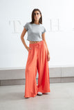 Orange Side Slit Pants - Zola