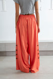 Orange Side Slit Pants - Zola