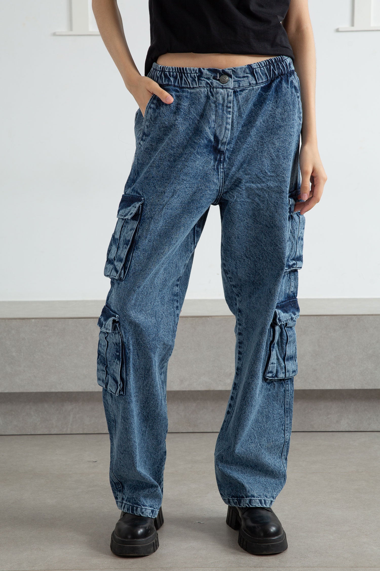 Jeans Cargo Pants - SK Shop