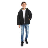 Plain Zipper Hooded Jacket - Pavone