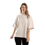 Plain Oat Over-Sized Slip On Tee - Kady