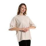 Plain Oat Over-Sized Slip On Tee - Kady