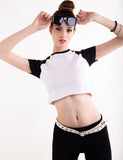 Basic Raglan Crop Top - LAVOGUE