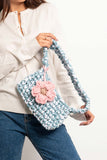 Hand Crochet Bag Multi Stripe - Boho Yarn