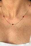 Ruby Gold Plated Choker - Shimmer Jewels