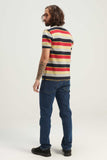 Short Sleeved Striped Polo Shirt (80033) - Cellini