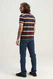 Short Sleeved Striped Polo Shirt (80032) - Cellini