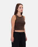 Basic Cotton Sleeveless Top
 - Kava