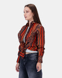 Printed Satin Shirt (2013) - Kava