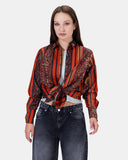 Printed Satin Shirt (2013) - Kava