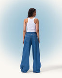 Women Waves Wide Leg Jeans (2000) - Kava