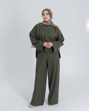 High Waisted Side Zip Pants - Allura