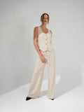 Linen Suit High Waist Pants - KC Shop