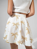 Embroidered High Waist Mini Skirt - KC Shop