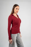 V-Neck Ribbed Top - EIAP