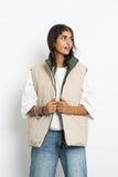 Double Face Puffer Vest - Mitcha Label