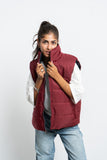 Double Face Puffer Vest - Mitcha Label