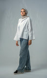 White Oversized Poplin Shirt - Keen