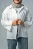 White Oversized Poplin Shirt - Keen