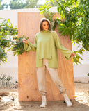 Buttoned Wool Pullover - Sara Salama