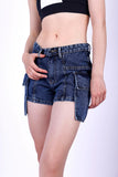 Flap Pocket Denim Shorts (23139) - Fit Freak