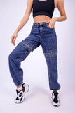 High Waist Detachable Jeans (23137) - Fit Freak